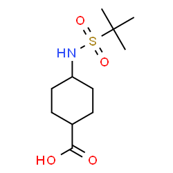 ChemSpider 2D Image | 4-{[(2-Methyl-2-propanyl)sulfonyl]amino}cyclohexanecarboxylic acid | C11H21NO4S