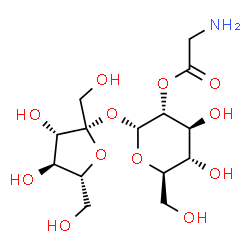 ChemSpider 2D Image | beta-D-Fructofuranosyl 2-O-glycyl-alpha-D-glucopyranoside | C14H25NO12