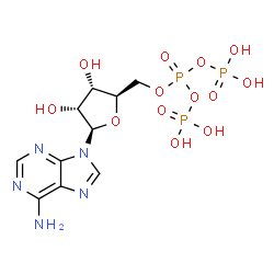 ChemSpider 2D Image | 5'-O-[Bis(phosphonooxy)phosphoryl]adenosine | C10H16N5O13P3