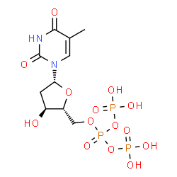 ChemSpider 2D Image | 5'-O-[Bis(phosphonooxy)phosphoryl]thymidine | C10H17N2O14P3