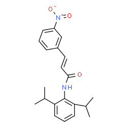 ChemSpider 2D Image | (2E)-N-(2,6-Diisopropylphenyl)-3-(3-nitrophenyl)acrylamide | C21H24N2O3