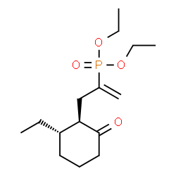 ChemSpider 2D Image | Diethyl {3-[(1R,2S)-2-ethyl-6-oxocyclohexyl]-1-propen-2-yl}phosphonate | C15H27O4P