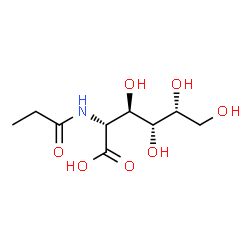 ChemSpider 2D Image | (3R,4R,5R)-3,4,5,6-Tetrahydroxy-N-propionyl-D-norleucine | C9H17NO7