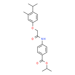 ChemSpider 2D Image | Isopropyl 4-{[(4-isopropyl-3-methylphenoxy)acetyl]amino}benzoate | C22H27NO4