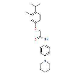 ChemSpider 2D Image | 2-(4-Isopropyl-3-methylphenoxy)-N-[4-(1-piperidinyl)phenyl]acetamide | C23H30N2O2