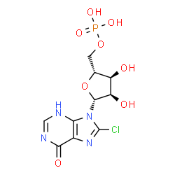 ChemSpider 2D Image | 8-Chloroinosine 5'-(dihydrogen phosphate) | C10H12ClN4O8P