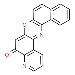 ChemSpider 2D Image | 5H-Benzo[a]pyrido[2,3-j]phenoxazin-5-one | C19H10N2O2