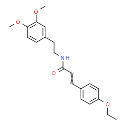 ChemSpider 2D Image | N-[2-(3,4-Dimethoxyphenyl)ethyl]-3-(4-ethoxyphenyl)acrylamide | C21H25NO4