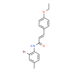 ChemSpider 2D Image | (2E)-N-(2-Bromo-4-methylphenyl)-3-(4-ethoxyphenyl)acrylamide | C18H18BrNO2