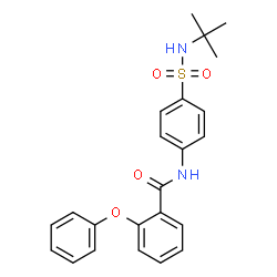 ChemSpider 2D Image | N-{4-[(2-Methyl-2-propanyl)sulfamoyl]phenyl}-2-phenoxybenzamide | C23H24N2O4S