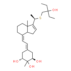 ChemSpider 2D Image | (1R,3R,7Z)-17-{(1R)-1-[(2-Ethyl-2-hydroxybutyl)sulfanyl]ethyl}-2-methyl-9,10-secoestra-5,7,16-triene-1,2,3-triol | C27H44O4S