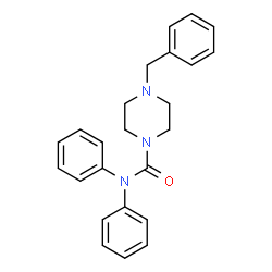 ChemSpider 2D Image | 4-Benzyl-N,N-diphenyl-1-piperazinecarboxamide | C24H25N3O