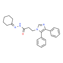 ChemSpider 2D Image | N'-Cyclohexylidene-3-(4,5-diphenyl-1H-imidazol-1-yl)propanehydrazide | C24H26N4O