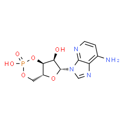 ChemSpider 2D Image | (4aR,6R,7R,7aS)-6-(7-Amino-3H-imidazo[4,5-b]pyridin-3-yl)tetrahydro-4H-furo[3,2-d][1,3,2]dioxaphosphinine-2,7-diol 2-oxide | C11H13N4O6P