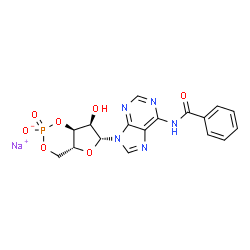 ChemSpider 2D Image | 6-Bnz-cAMP | C17H15N5NaO7P