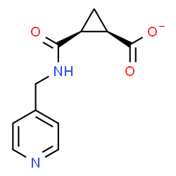 ChemSpider 2D Image | (1R,2S)-2-[(4-Pyridinylmethyl)carbamoyl]cyclopropanecarboxylate | C11H11N2O3