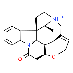 ChemSpider 2D Image | (14beta)-10-Oxostrychnidin-19-ium | C21H23N2O2