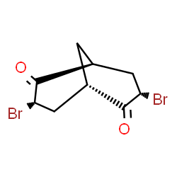 ChemSpider 2D Image | (1S,3S,5S,7S)-3,7-Dibromobicyclo[3.3.1]nonane-2,6-dione | C9H10Br2O2