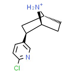 ChemSpider 2D Image | (1S,2R,4R)-2-(6-Chloro-3-pyridinyl)-7-azoniabicyclo[2.2.1]heptane | C11H14ClN2