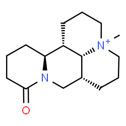 ChemSpider 2D Image | (5beta,6beta,7beta,11alpha)-1-Methyl-15-oxomatridin-1-ium | C16H27N2O