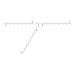 ChemSpider 2D Image | 1,2,3-Propanetriyl tris(14-methylpentadecanoate) | C51H98O6