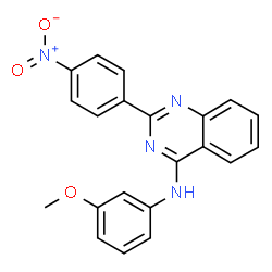ChemSpider 2D Image | N-(3-methoxyphenyl)-2-(4-nitrophenyl)quinazolin-4-amine | C21H16N4O3