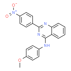 ChemSpider 2D Image | N-(4-methoxyphenyl)-2-(4-nitrophenyl)quinazolin-4-amine | C21H16N4O3