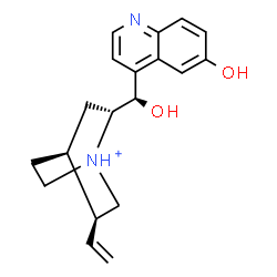 ChemSpider 2D Image | (3alpha,9R)-6',9-Dihydroxycinchonan-1-ium | C19H23N2O2