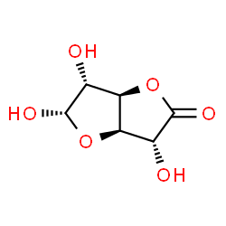 ChemSpider 2D Image | (3R,3aR,5S,6R,6aR)-3,5,6-Trihydroxytetrahydrofuro[3,2-b]furan-2(3H)-one | C6H8O6