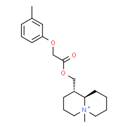 ChemSpider 2D Image | (1S,9aR)-5-Methyl-1-{[2-(3-methylphenoxy)acetoxy]methyl}octahydro-2H-quinolizinium | C20H30NO3