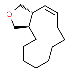 ChemSpider 2D Image | (3aR,12Z,13aR)-1,3,3a,4,5,6,7,8,9,10,11,13a-Dodecahydrocyclododeca[c]furan | C14H24O