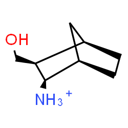 ChemSpider 2D Image | (1R,2R,3S,4R)-3-(Hydroxymethyl)bicyclo[2.2.1]heptan-2-aminium | C8H16NO
