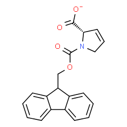 ChemSpider 2D Image | (2S)-1-[(9H-Fluoren-9-ylmethoxy)carbonyl]-2,5-dihydro-1H-pyrrole-2-carboxylate | C20H16NO4