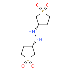 ChemSpider 2D Image | 1,2-Bis[(3S)-1,1-dioxidotetrahydro-3-thiophenyl]hydrazine | C8H16N2O4S2
