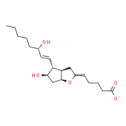 ChemSpider 2D Image | (9alpha,11alpha,13E,15S)-11,15-Dihydroxy-6,9-epoxyprosta-5,13-dien-1-oate | C20H31O5