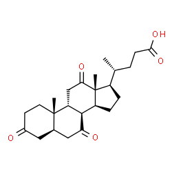 ChemSpider 2D Image | (5alpha,8alpha,9beta)-3,7,12-Trioxocholan-24-oic acid | C24H34O5