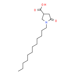 ChemSpider 2D Image | 1-Dodecyl-5-oxo-3-pyrrolidinecarboxylic acid | C17H31NO3
