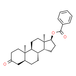 ChemSpider 2D Image | (5alpha,10alpha,13alpha,14beta,17beta)-3-Oxoandrostan-17-yl benzoate | C26H34O3