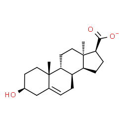 ChemSpider 2D Image | (3beta,8alpha,9beta,13alpha,17beta)-3-Hydroxyandrost-5-ene-17-carboxylate | C20H29O3