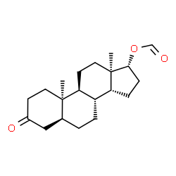 ChemSpider 2D Image | (5alpha,10alpha,13alpha,14beta,17alpha)-3-Oxoandrostan-17-yl formate | C20H30O3