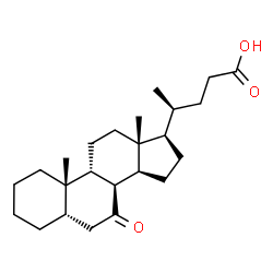ChemSpider 2D Image | (5beta,8alpha,9beta,20S)-7-Oxocholan-24-oic acid | C24H38O3