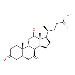 ChemSpider 2D Image | Methyl (5beta,8alpha,9beta,20S)-3,7,12-trioxocholan-24-oate | C25H36O5