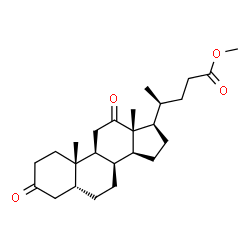 ChemSpider 2D Image | Methyl (5beta,8alpha,20S)-3,12-dioxocholan-24-oate | C25H38O4