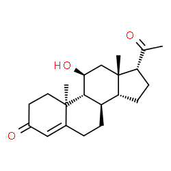 ChemSpider 2D Image | (8alpha,9beta,10alpha,11beta,14beta,17alpha)-11-Hydroxypregn-4-ene-3,20-dione | C21H30O3