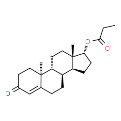 ChemSpider 2D Image | (8alpha,9beta,10alpha,17alpha)-3-Oxoandrost-4-en-17-yl propionate | C22H32O3