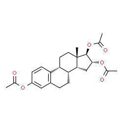 ChemSpider 2D Image | (9beta,14beta,16alpha,17beta)-Estra-1,3,5(10)-triene-3,16,17-triyl triacetate | C24H30O6