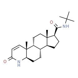 ChemSpider 2D Image | (4aR,4bR,6aS,7S,9aS,9bS,11aR)-4a,6a-Dimethyl-N-(2-methyl-2-propanyl)-2-oxo-2,4a,4b,5,6,6a,7,8,9,9a,9b,10,11,11a-tetradecahydro-1H-indeno[5,4-f]quinoline-7-carboxamide | C23H36N2O2