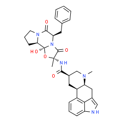 ChemSpider 2D Image | (5alpha,5'beta,10alpha,11'alpha)-5'-Benzyl-12'-hydroxy-2'-methyl-3',6',18-trioxo-9,10-dihydroergotaman | C33H37N5O5