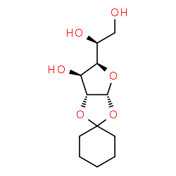 ChemSpider 2D Image | 1,2-O-1,1-Cyclohexanediyl-beta-L-idofuranose | C12H20O6