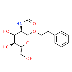ChemSpider 2D Image | 2-Phenylethyl 2-acetamido-2-deoxy-beta-D-glucopyranoside | C16H23NO6